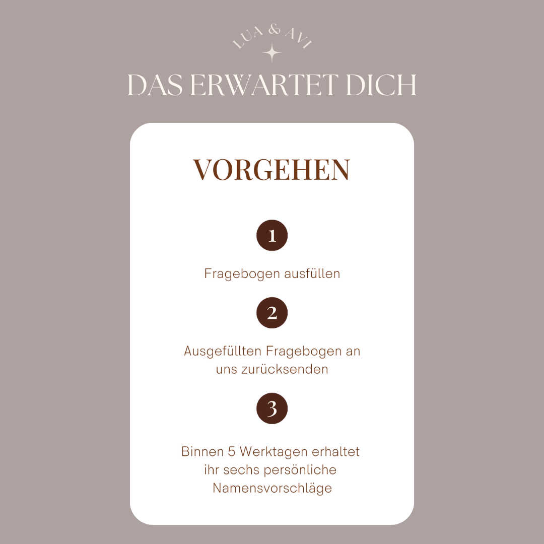 6 personalisierte Namensvorschläge